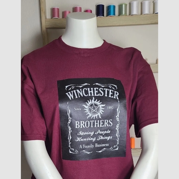 Supernatural winchester tshirt large handmade - Picture 2 of 2